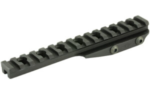 Black metal Picatinny rail mount