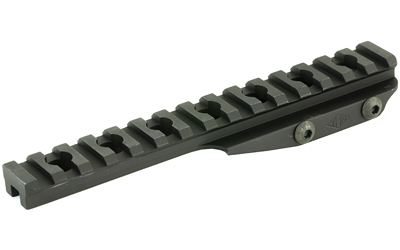 Black metal Picatinny rail mount