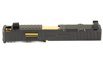Black and gold firearm slide component