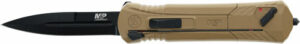S&W M&P OTF 3.5" SINGLE EDGE - SPEAR POINT BLACK/FDE