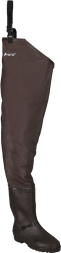 FROGG TOGGS MEN'S RANA PVC LUG - SOLE HIP WADER BROWN SIZE 10