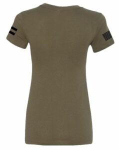GLOCK LADIES "GLOCK GIRL FLAG - TEE" SHORT SLEEVE MED MIL GRN