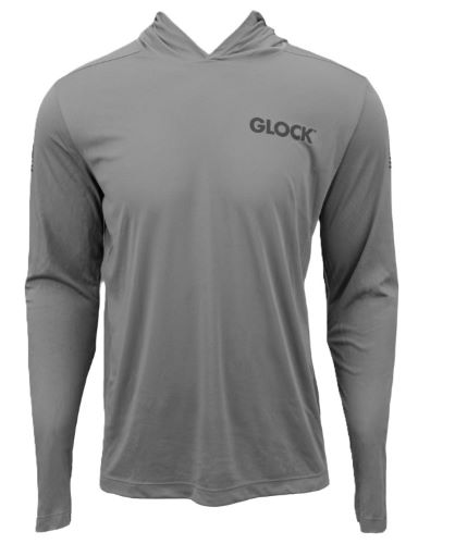 GLOCK HOODED PERFORMANCE LONG - SLEEVE SHIRT LG GREY - Image 2