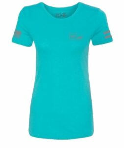 GLOCK LADIES "GLOCK GIRL FLAG - TEE" SHORT SLEEVE LG TEAL
