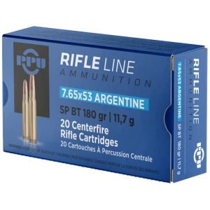 PPU 7.65X53 ARGENTINE MAUSER - 180GR JSP 20RD 10BX/CS