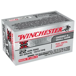 WINCHESTER SUPER-X 22WMR 40GR - FMJ 1910FPS 50RD 40BX/CS