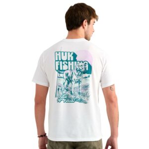 Huk Bait 'N Fetch Short Sleeve Tee White XL
