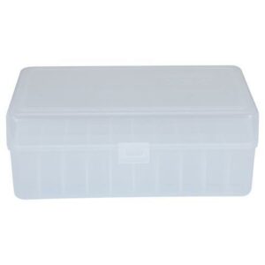 Berry's Mfg 411 Clear Ammo Flip Top Box  Holds 50 Rounds - .45/70 Govt
