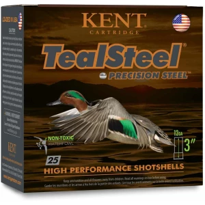 Kent Teal Steel Shotshells 12 ga 3" 1-1/4oz 1350 fps #5 25/ct