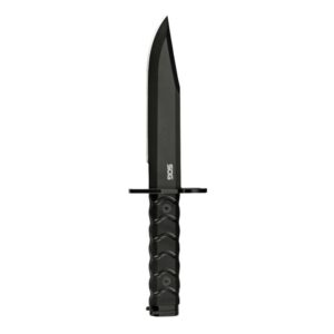SOG Knives BAR15C Clip Point Bayonet Fixed Knife 7-1/10" Clip Point Blade Black