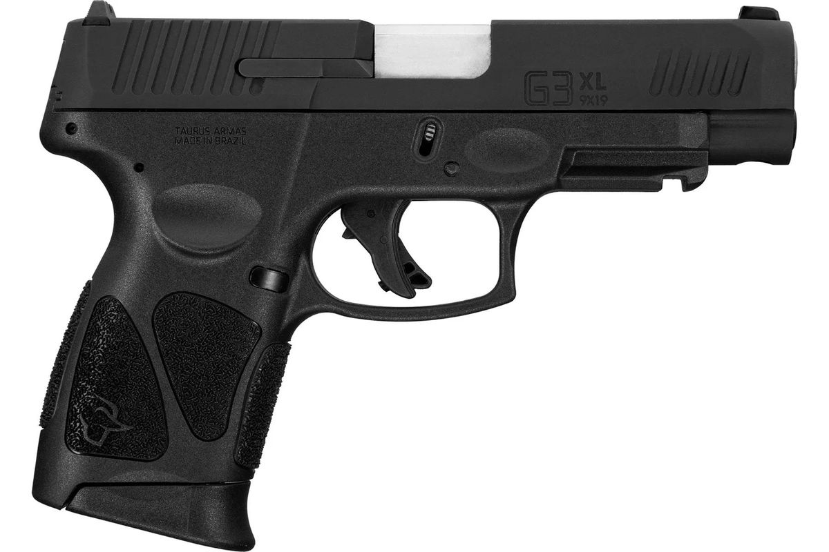 Taurus G3XL Handgun 9mm Luger 12rd Magazines(2) 4" Barrel Tenifer Matte Black Finish Steel Sights