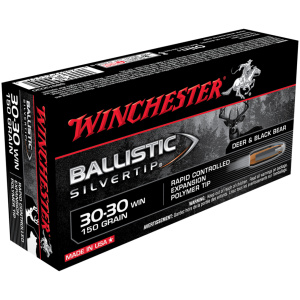 Winchester Ballistic Silvertip Rifle Ammunition .30-30 Win 150 gr. PT 2390 fps 20/ct
