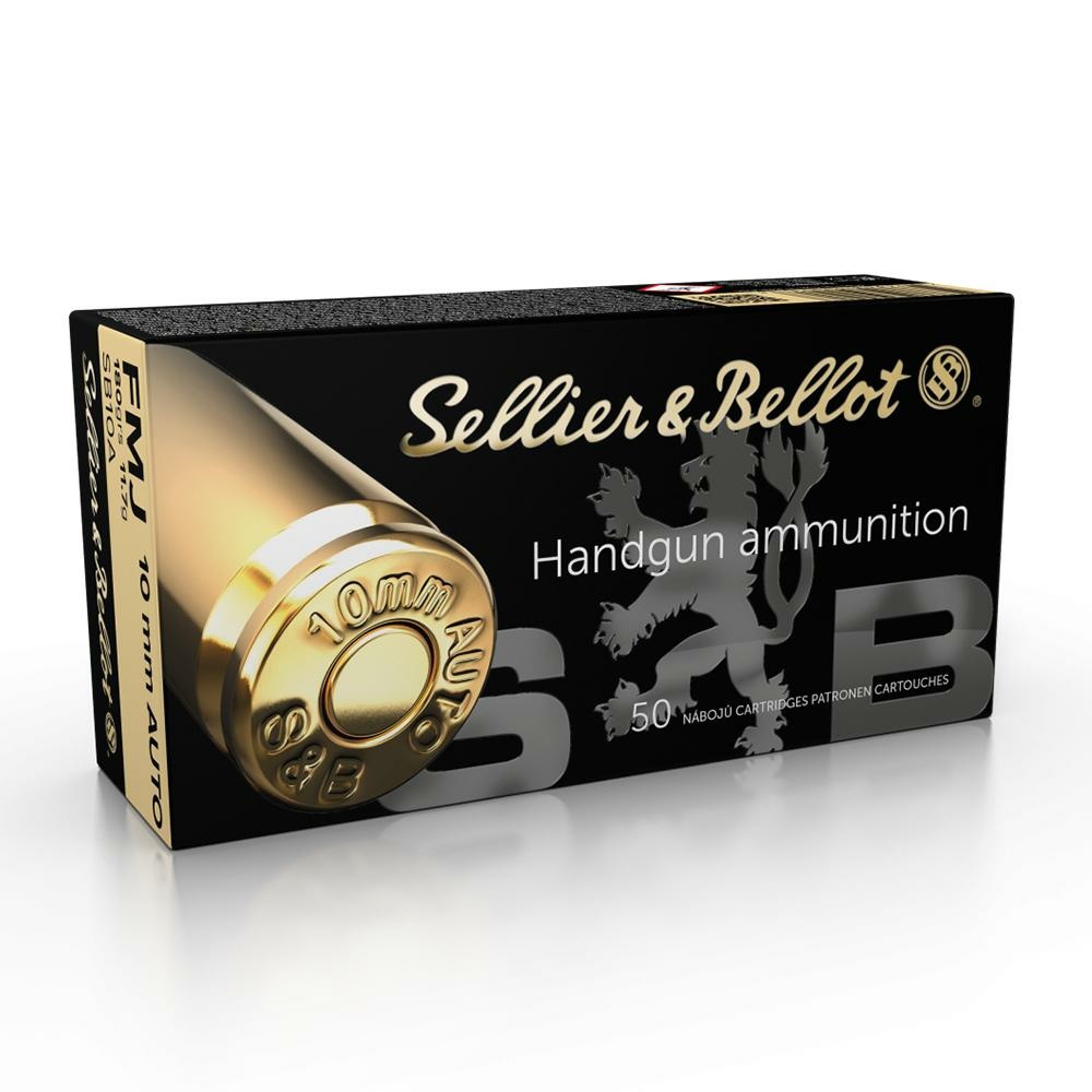 Sellier & Bellot Handgun Ammunition 10mm Auto 180 gr FMJ 1164 Fps 50/ct