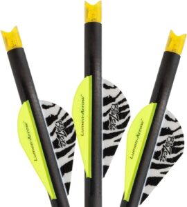 LUMENOK XBOW ARROW 20" CARBON - HD ORANGE CRESCENT NOCK 3PK