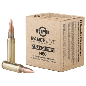 PPU RANGE 7.62X51 145GR FMJBT 20/500