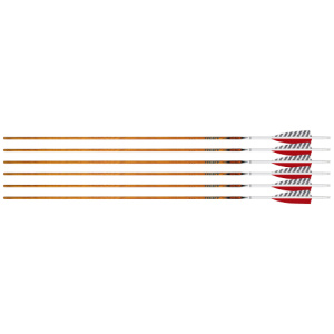 EASTON ARROW 6.5 CARBON LEGACY - 340 4" FEATHER LEFT HELI. 6PK