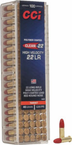 CCI CLEAN 22LR 40GR RED POLY - RN 1235FPS  100RD 50BX/CS