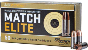 SIG AMMO 9MM 147GR ELITE - V-CROWN COMP 50RD 20BX/CASE