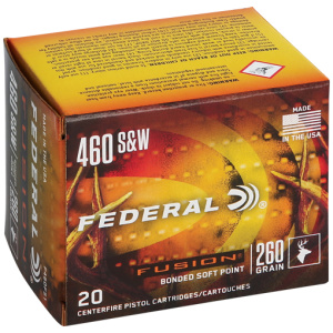 FEDERAL FUSION 460 SW MAG - 260GR FUSION 20RD 10BX/CS