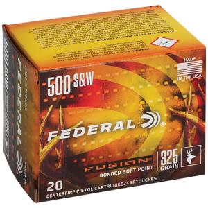 FEDERAL FUSION 500 SW MAG - 325GR FUSION 20RD 10BX/CS