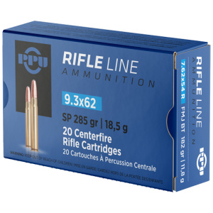 PPU 9.3X62MM 285GR JSP - 20RD 10BX/CS