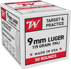 WINCHESTER USA 9MM LUGER - 115GR FMJ 50RD 20BX/CS