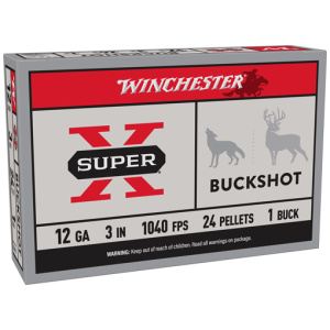 WINCHESTER SUPER-X 12GA 3" - #1 BUCK 24 PELLETS 5RD 50BX/CS
