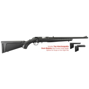RUGER AMERICAN 22WMR 9-SHOT - 18" MATTE BLACK THREAED BBL