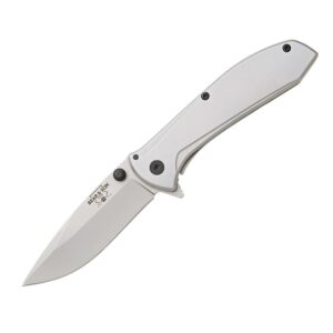 Bear & Son Framelock Assisted Opener Folding Knife 2-7/8" Drop Point Blade Stainless Steel