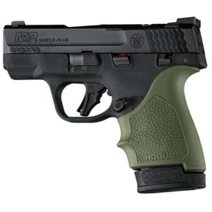 Hogue HandAll Beaver Tail Handgun Grip Sleeve S&W M&P 9 Shield Plus OD Green