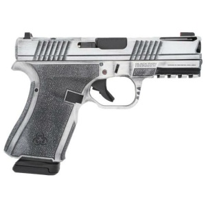 Black Rain Frontline+ Handgun 9mm Luger 15rd Magazine 3.75" Barrel Bright White Battleworn Finish Optic Ready