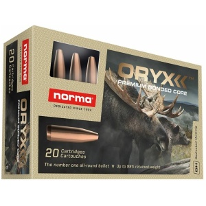 Norma ORYX Rifle Ammunition .308 Win 180gr JSP 2612 fps 20/ct