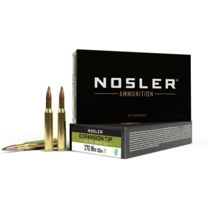 Nosler E-Tip Rifle Ammunition .270 Win 130gr ET 2950 fps 20/ct