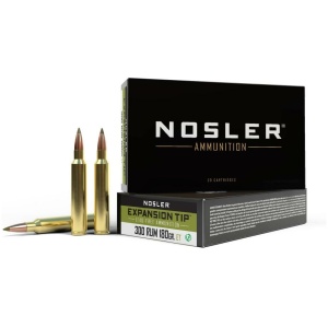 Nosler E-Tip Rifle Ammunition 300 RUM 180 gr E-Tip 3200 fps 20/ct