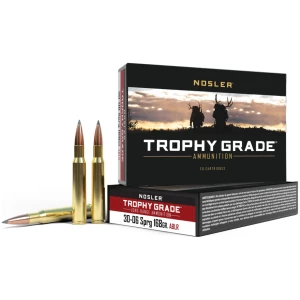 Nosler Accubond Long Range Trophy Grade Rifle Ammunition .30-06 Sprg 168 gr PT 2800 fps 20/ct