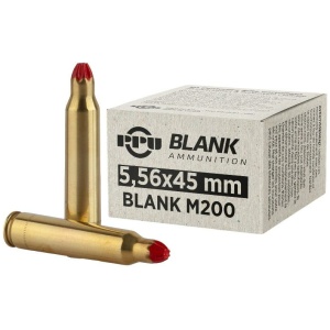 PPU Blank Rifle Ammunition 5.56mm M-200 A1 Blanks 20/ct