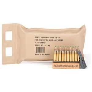 PMC X-Tac Battle Pack Rifle Ammunition 5.56X45 NATO 62 gr Green Tip 2920 fps 120/ct