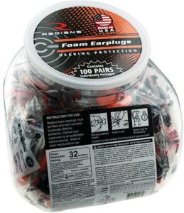Radians 100 pairs of Uncorded Foam Earplugs/ct in a Jar