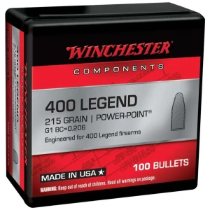 Winchester Rifle Bullets 400 Legend POWERPOINT 215 GR 100/ct