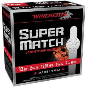 Winchester Super Match Shotshells 12ga 2¾" 1-1/8oz 1235 fps #7.5 25/ct