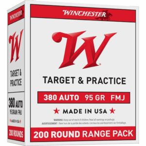 Winchester Government Handgun Ammunition .380 ACP 95 gr. FMJ 955 fps 200/ct