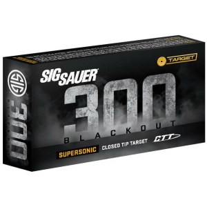 Sig Sauer Supersonic CTT Rifle Ammunition .300 AAC Blackout 125 gr 2145 fps 20/ct