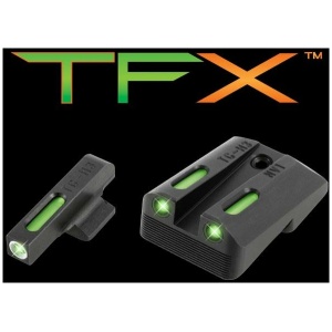Truglo TFX Tritium/Fiber-Optic Day/Night Sights Fits Novak LoMount cut .260 Front / .450 Rear (1911 5" Govt. .45ACP) Ruger SR1911 Models (regardless o