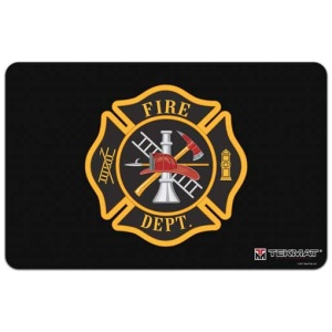 TEKMAT ARMORERS BENCH MAT - 11"X17" FIREMANS SHIELD