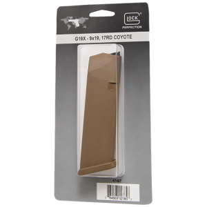 GLOCK OEM MAGAZINE 19X 9MM - LUGER 17RD COYOTE BROWN