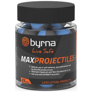 BYRNA MAX PROJECTILES 25 COUNT - TUB .68 CAL