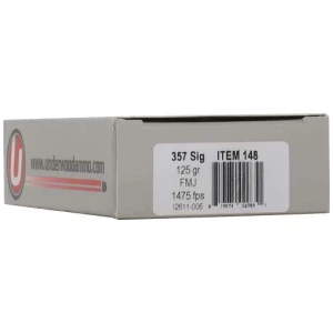 UNDERWOOD 357 SIG 125GR FMJ FN - 50RD 10BX/CS