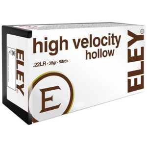 ELEY HIGH VELOCITY 22LR 38GR - HP 50RD 100BX/CS