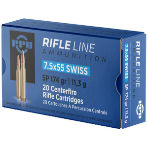 PPU 7.5X55 SWISS 174GR JSP - 20RD 10BX/CS