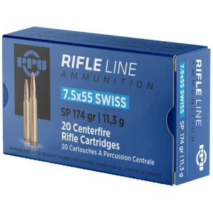 PPU 7.5X55 SWISS 174GR JSP - 20RD 10BX/CS